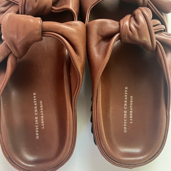 Officine Creative Brown Knotted-Strap Sandals Size 37 - Picture 3 of 7